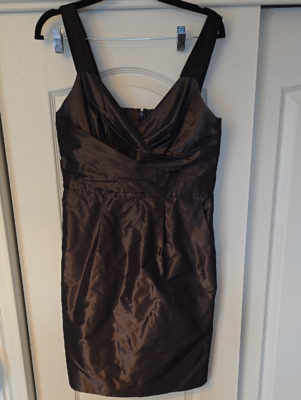 Banana Republic Plum Metalic Slip Dress with Black Straps